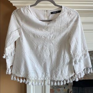Small white tassel shirt